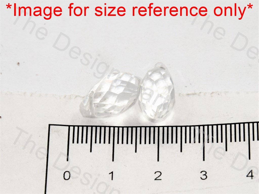 Black Transparent Small Top Hole Drop Crystal Beads - The Design Cart (552974450722)