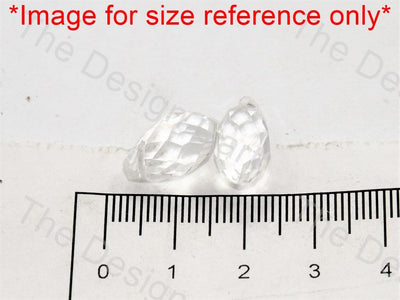 Black Transparent Small Top Hole Drop Crystal Beads - The Design Cart (552974450722)