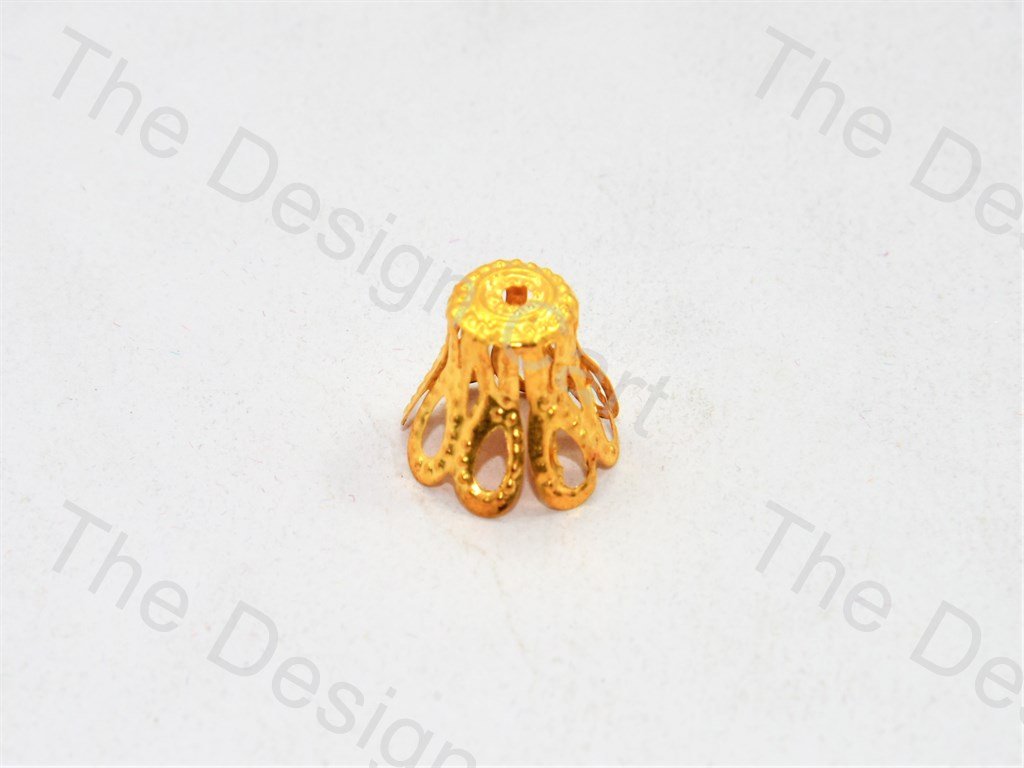 Cylindrical Flower Golden Bead Caps (553014951970)