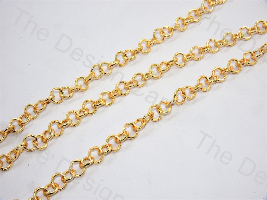 Round Cut Design Golden Metal Chain (560540614690)