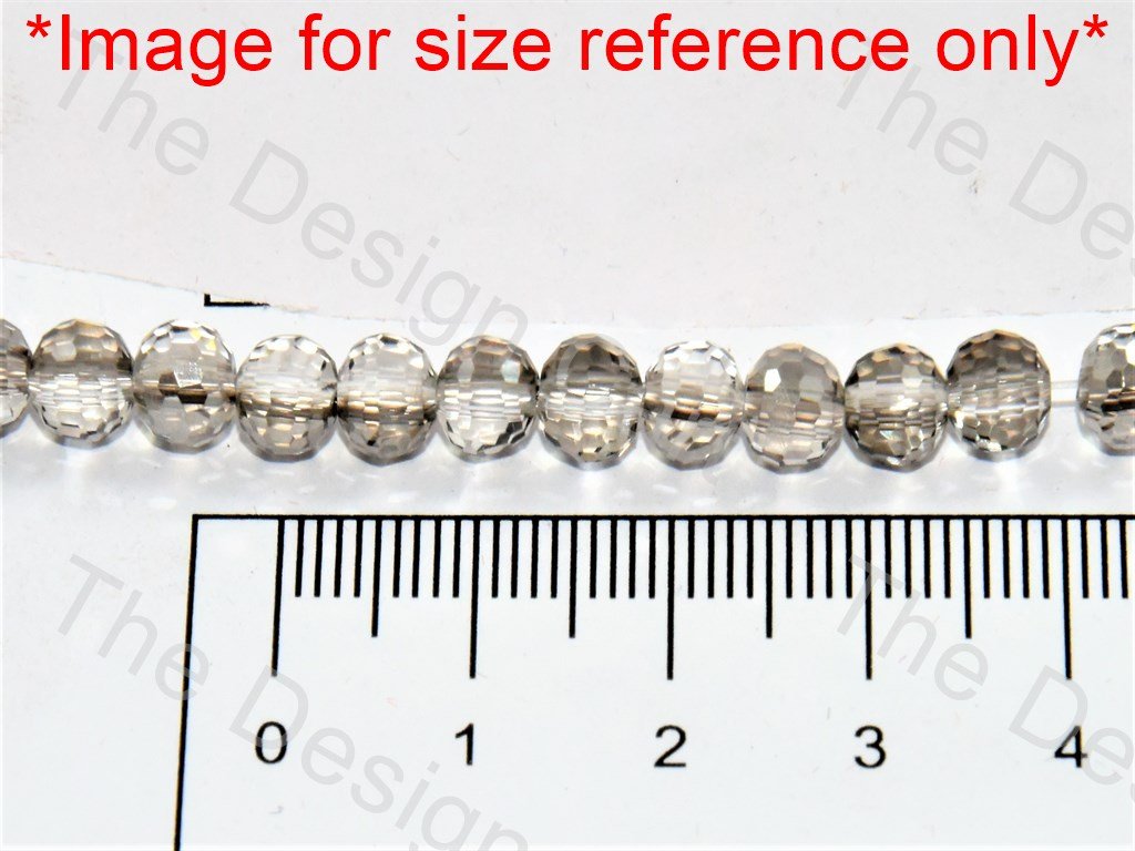 White Transparent Rainbow 96 Cutting Spherical Crystal Beads - The Design Cart (560541630498)