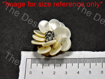 Acrylic Off White Flower Shaped Brooch - The Design Cart (574783389730)