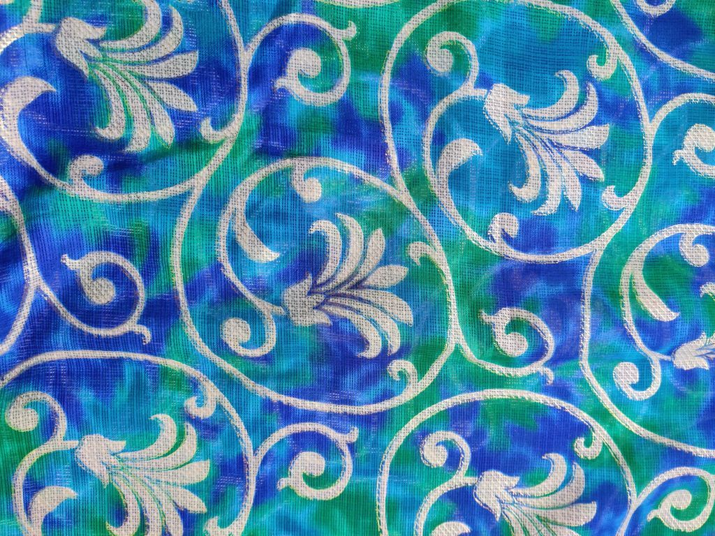 dark-blue-dark-green-kota-doria-fabric-with-golden-foil-print