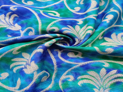 dark-blue-dark-green-kota-doria-fabric-with-golden-foil-print
