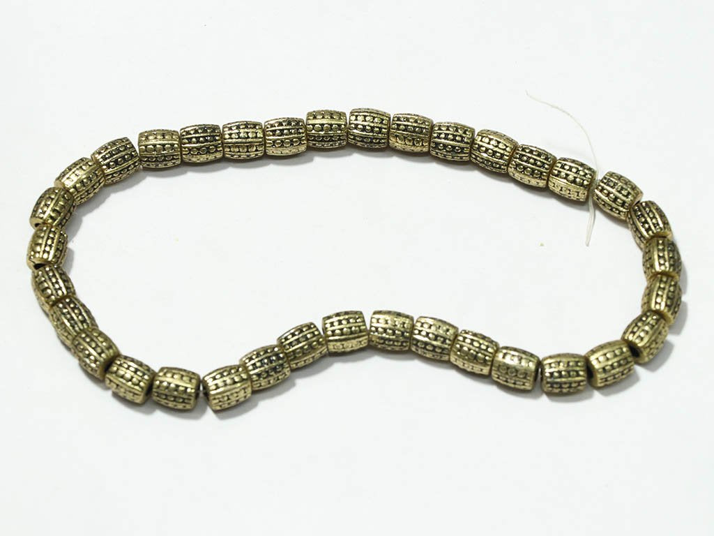 dark-golden-cylindrical-designer-plastic-beads-10x10-mm