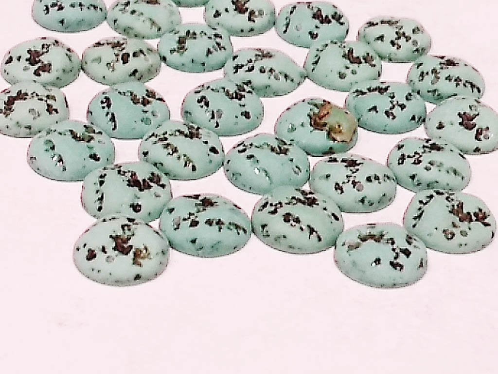dark-turquoise-black-dots-circular-2-hole-plastic-stones-10-mm