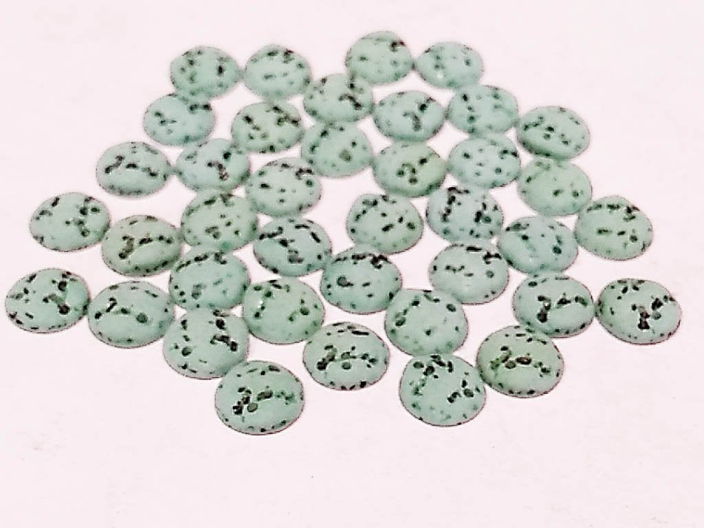 dark-turquoise-black-dots-circular-2-hole-plastic-stones-8-mm