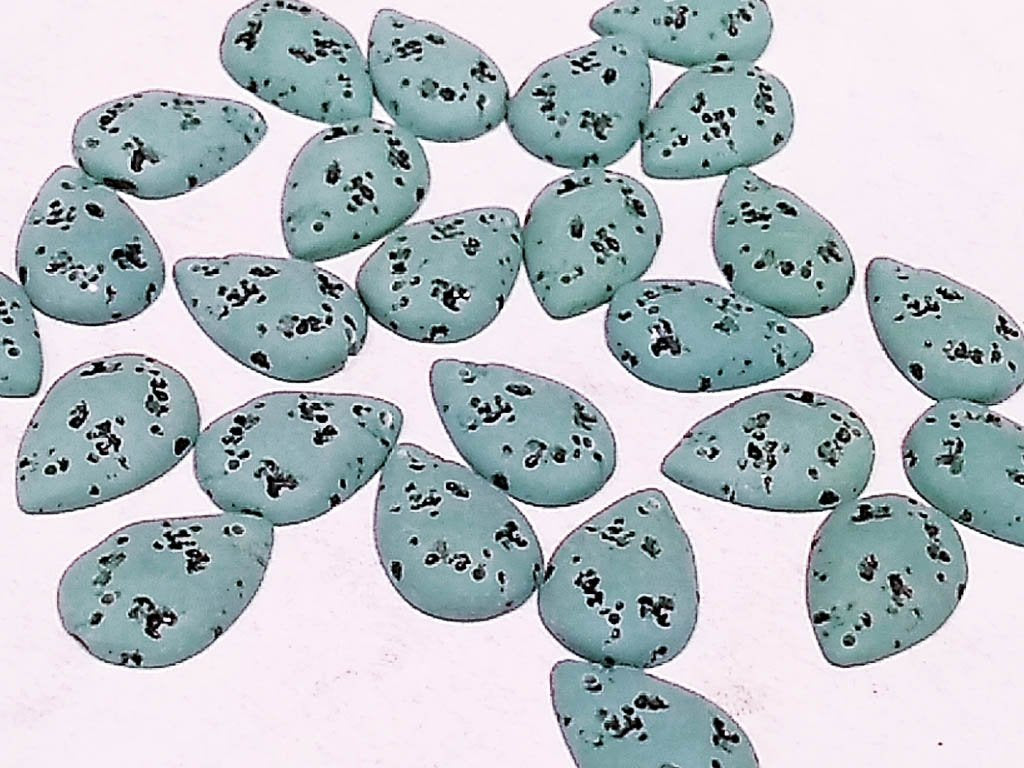 dark-turquoise-black-dots-drop-2-hole-plastic-stones-18x13-mm