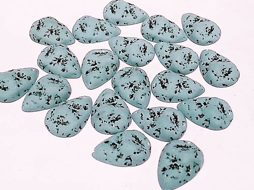 dark-turquoise-black-dots-drop-2-hole-plastic-stones-25x18-mm