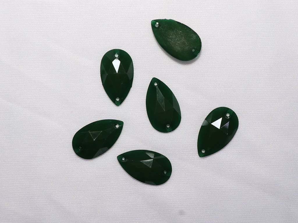 deep-green-2-hole-drop-designer-plastic-stones-18x25-mm