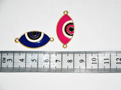 deep-pink-oval-evil-eye-metal-beads