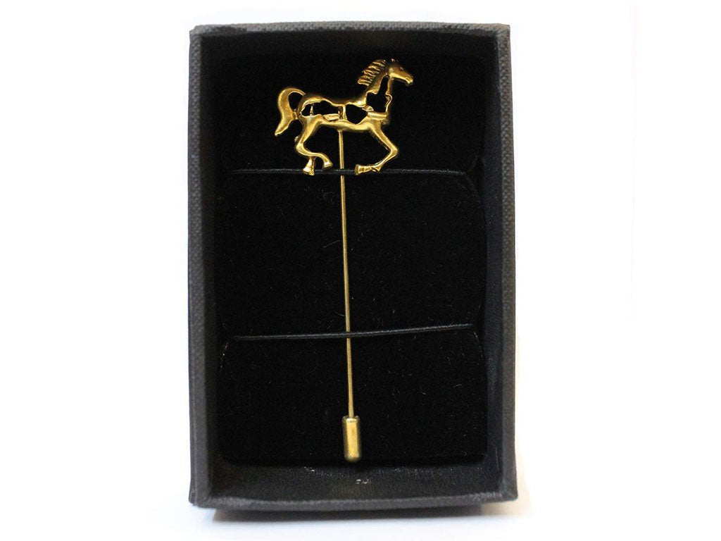 Deluxico Gold Plating Horse Shape Lapel Pin Brooch for Unisex (4571207630917)