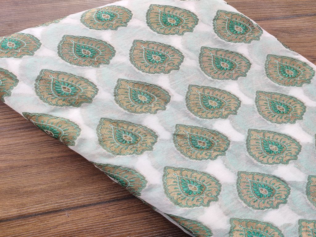 dyeable-viscose-chanderi-with-green-butas