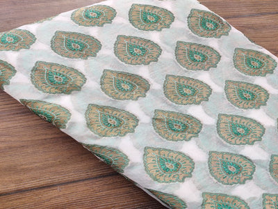 dyeable-viscose-chanderi-with-green-butas