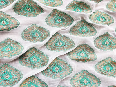 dyeable-viscose-chanderi-with-green-butas