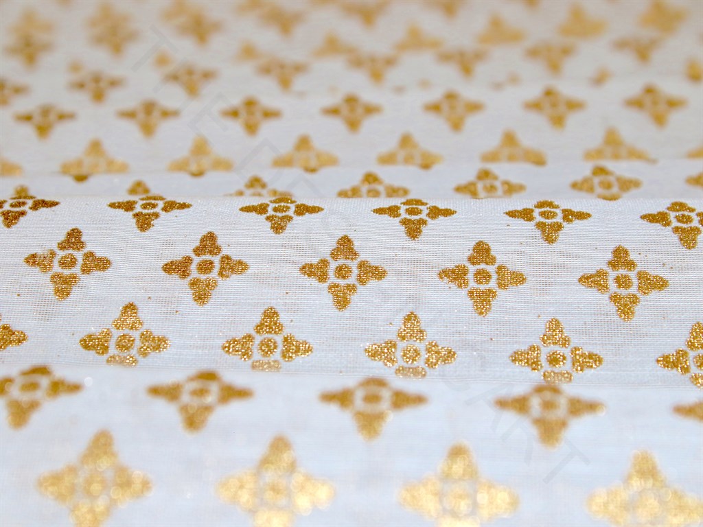 white-flower-polyester-chanderi-fabric-d3-gold-cream-ch