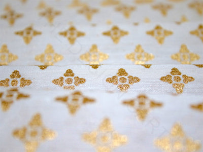 white-flower-polyester-chanderi-fabric-d3-gold-cream-ch