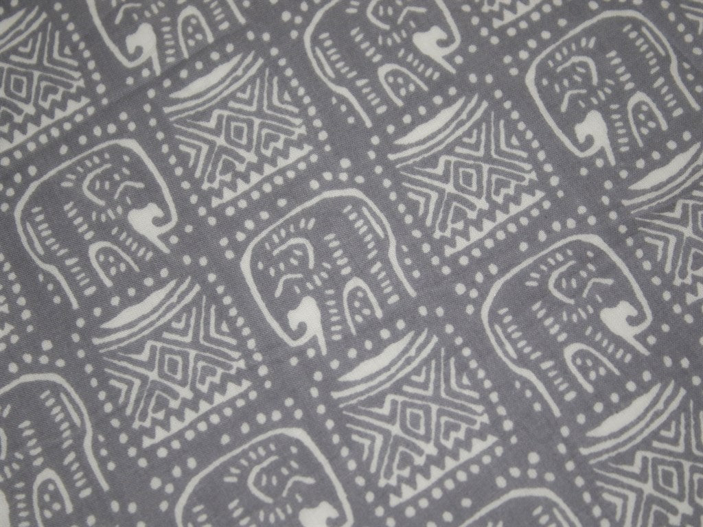 gray-and-white-tribal-elephant-design-cotton-fabric