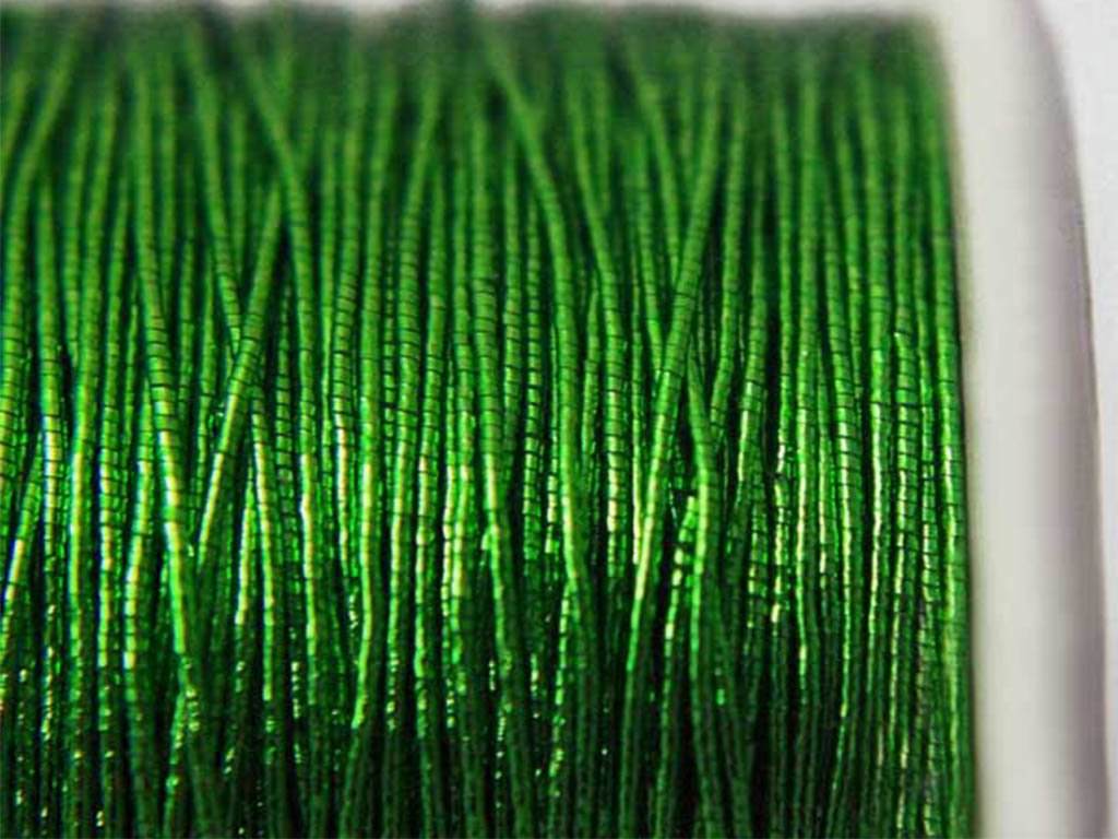 Emerald Green Metallic Badla Zari Thread (Flat Metallic Yarn)