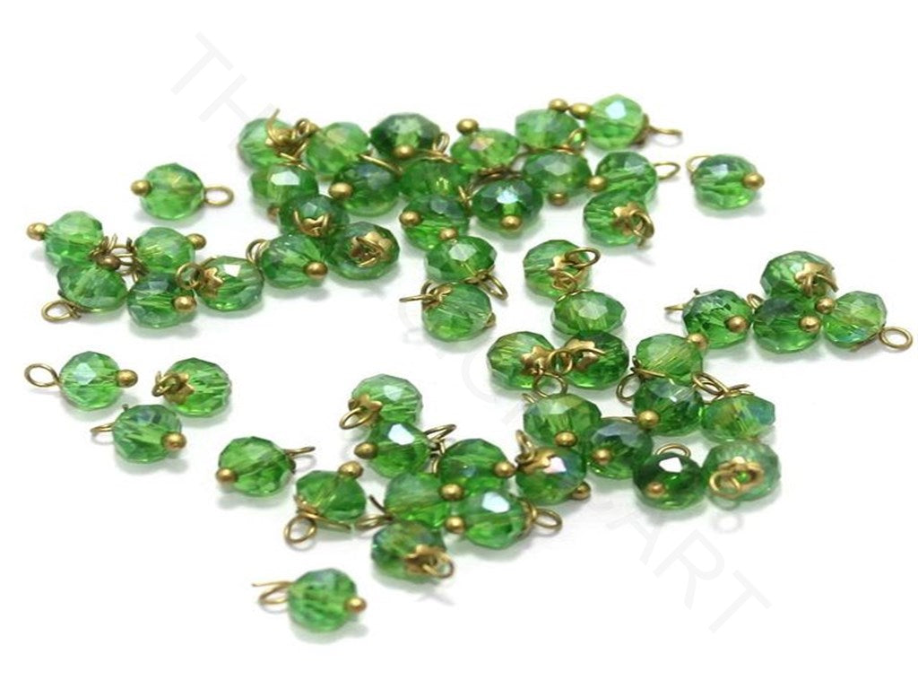 Green Transparent Loreal Beads (4 mm) | The Design Cart (3782739722274)