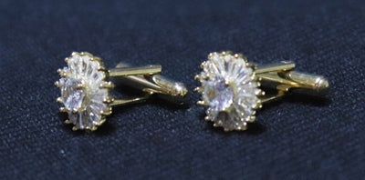 flower-design-crystal-studded-golden-metallic-cufflinks