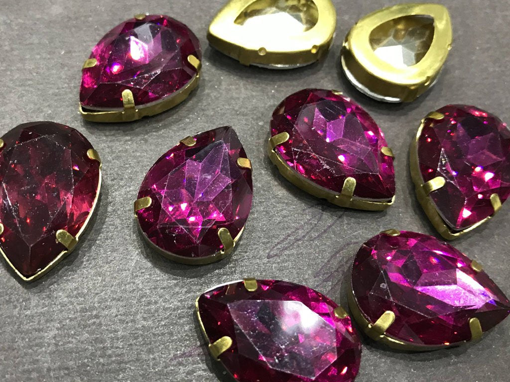 fuchsia-pink-drop-resin-stones-with-catcher-25x18-mm