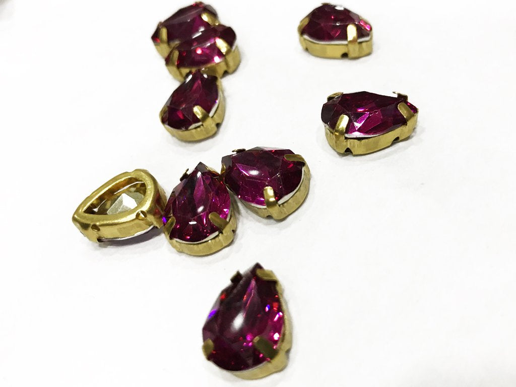 fuchsia-pink-opal-drop-resin-stones-with-catcher-14x10-mm