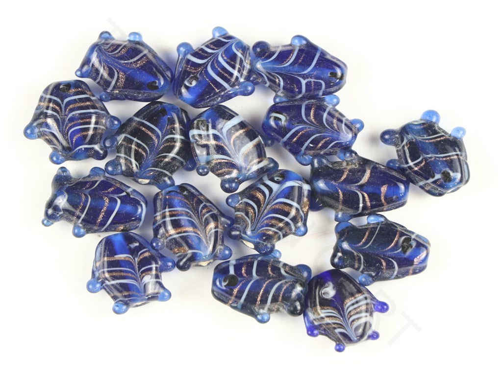 Dark Blue Designer Fancy Glass Beads | The Design Cart (4332968050757)