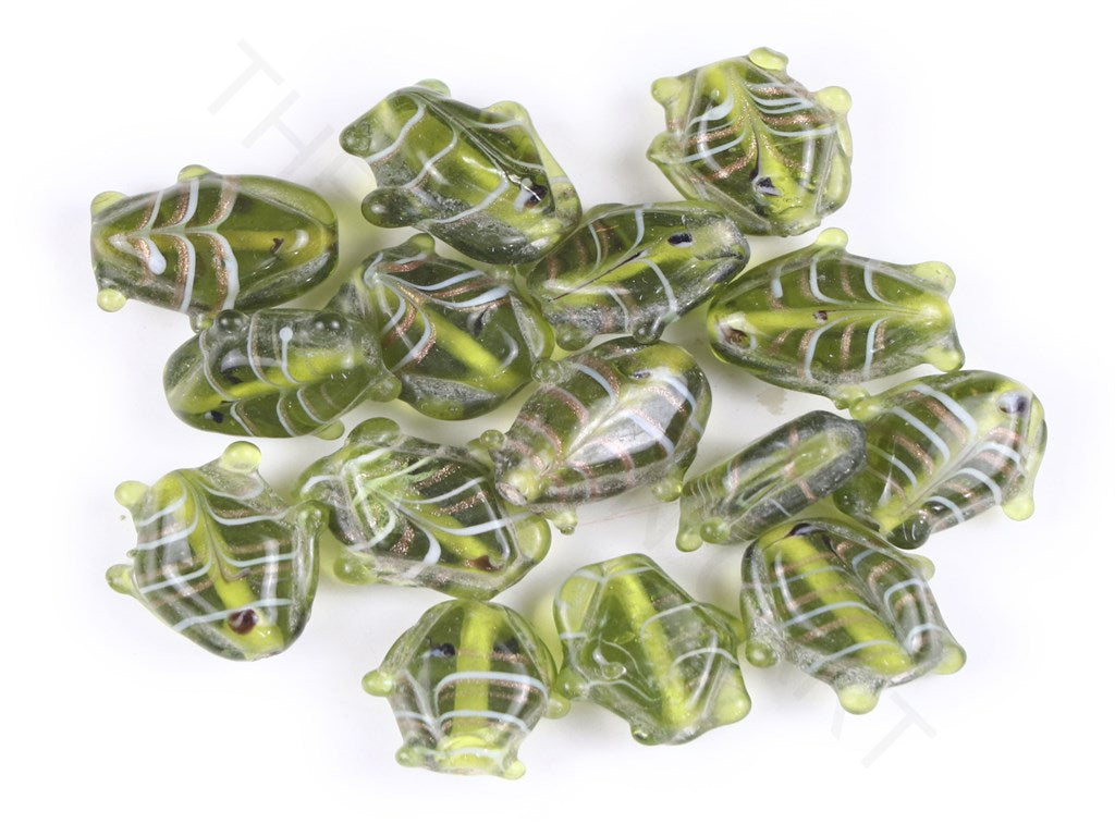 Green Designer Fancy Glass Beads | The Design Cart (4332968083525)