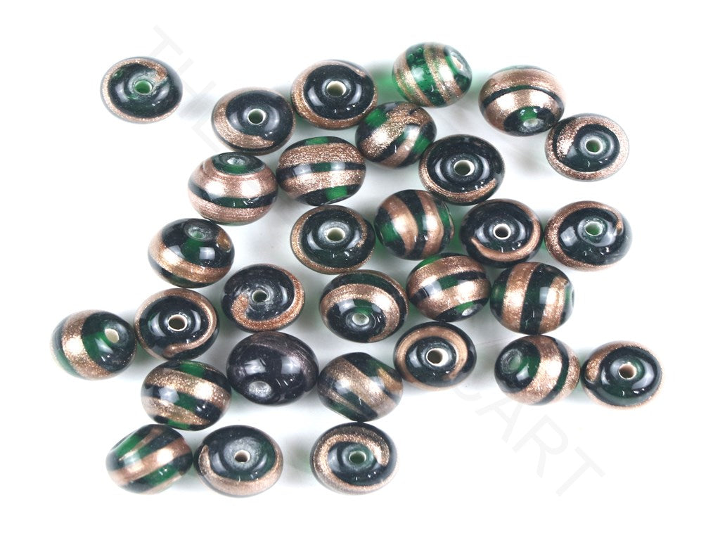 Green Spherical Fancy Glass Beads | The Design Cart (4357237735493)