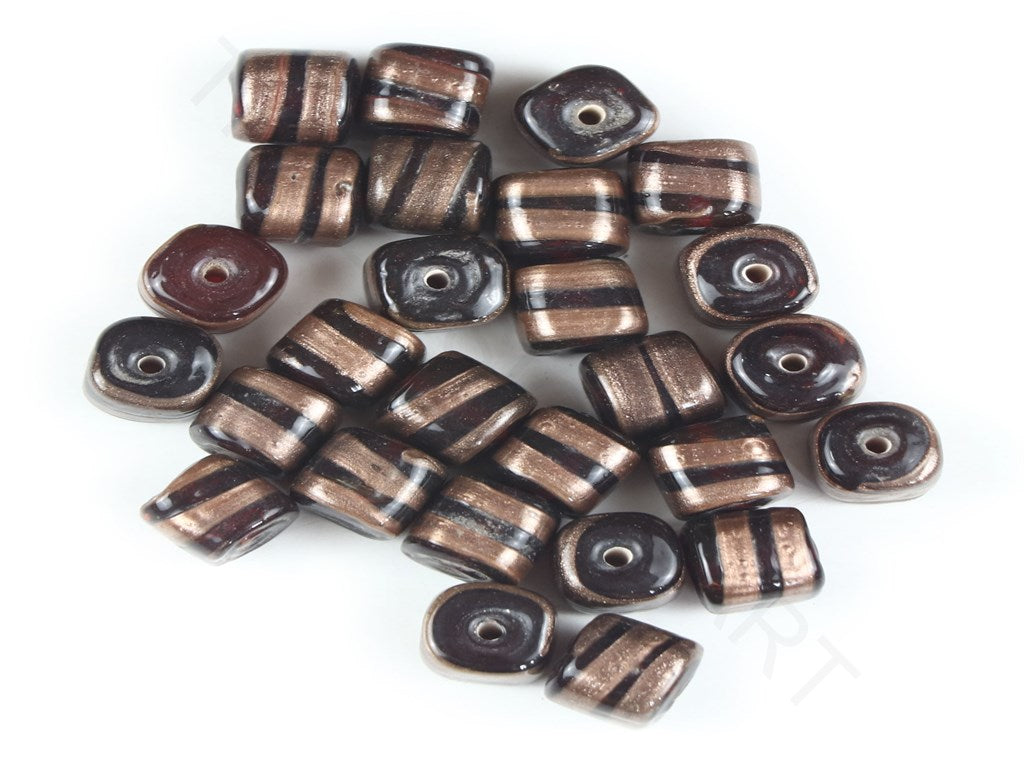 Dark Red Fancy Cubical Glass Beads | The Design Cart (4357237637189)