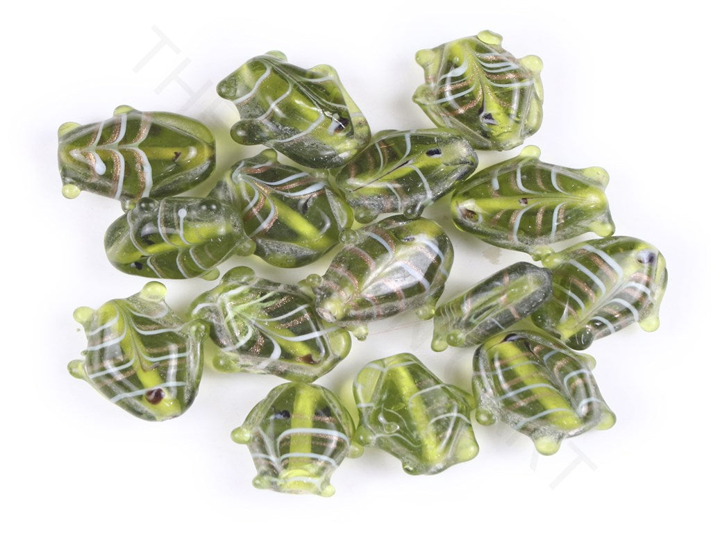 Green Designer Fancy Glass Beads | The Design Cart (4357238227013)