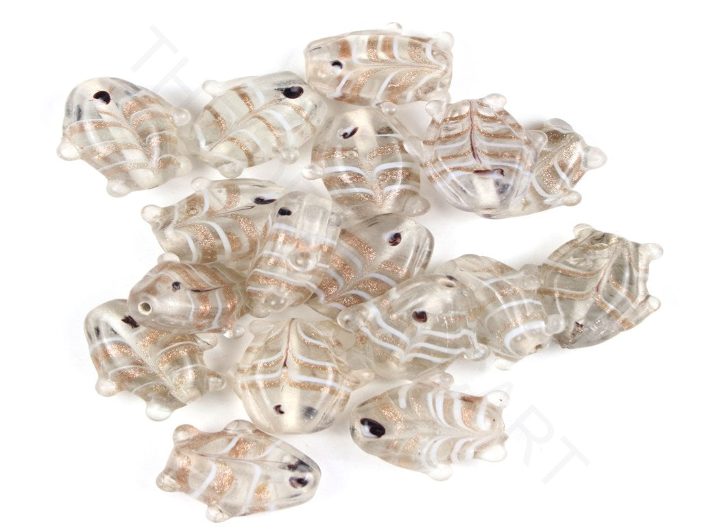 White Designer Fancy Glass Beads | The Design Cart (4357238259781)