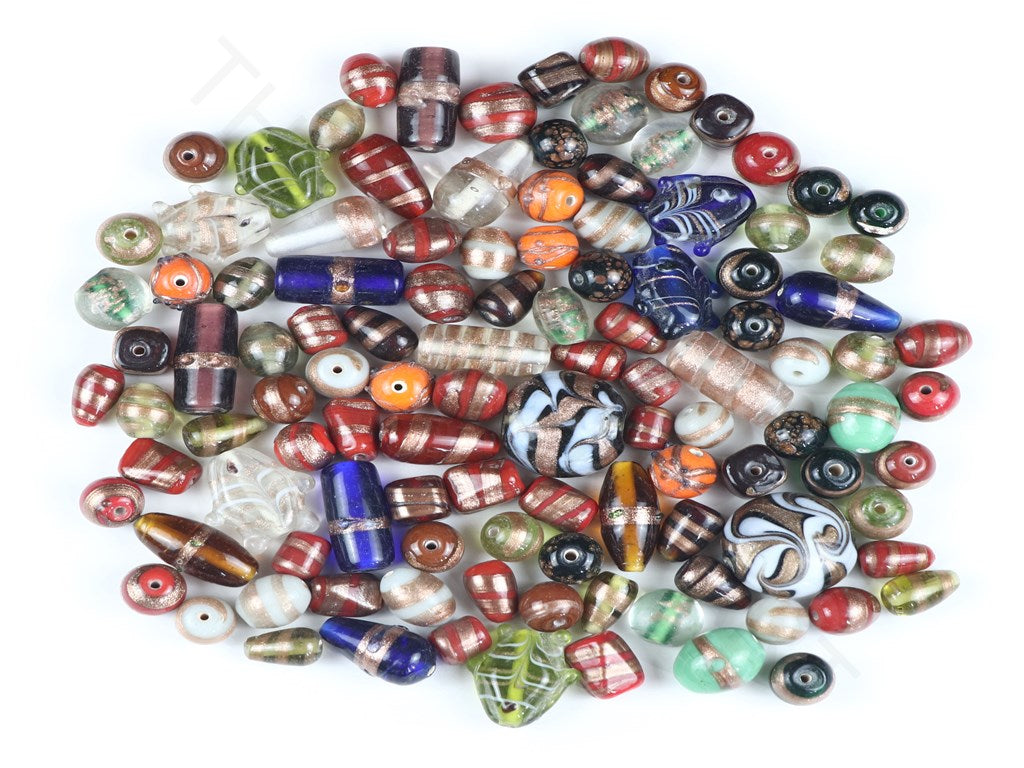 Multicolour Designer Fancy Glass Beads | The Design Cart (4357238784069)