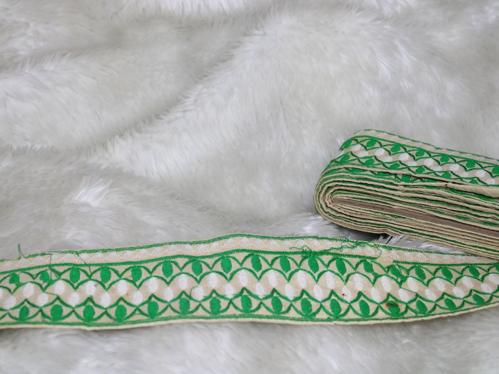 green-embroidery-work-lace