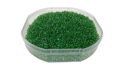Glass Seed Beads 2mm Non-Uniform Round Mix of 10 Transparent Colors, 20 Grams Each Color | The Design Cart (4356149903429)