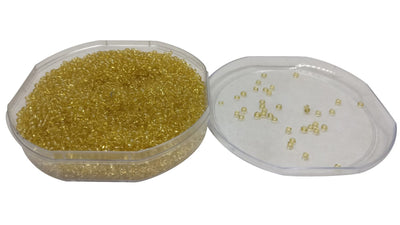 Glass Seed Beads 2mm Non-Uniform Round Mix of 10 Transparent Colors, 20 Grams Each Color | The Design Cart (4356149903429)