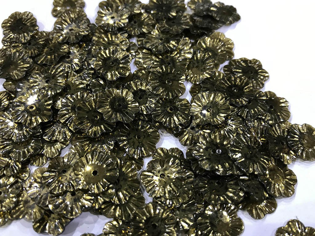 golden-brown-flower-plastic-sequins