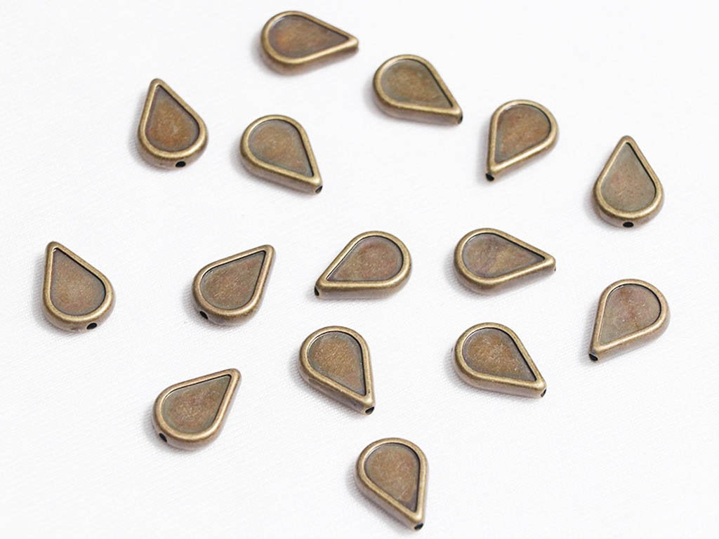 golden-drop-plastic-beads-12x15-mm
