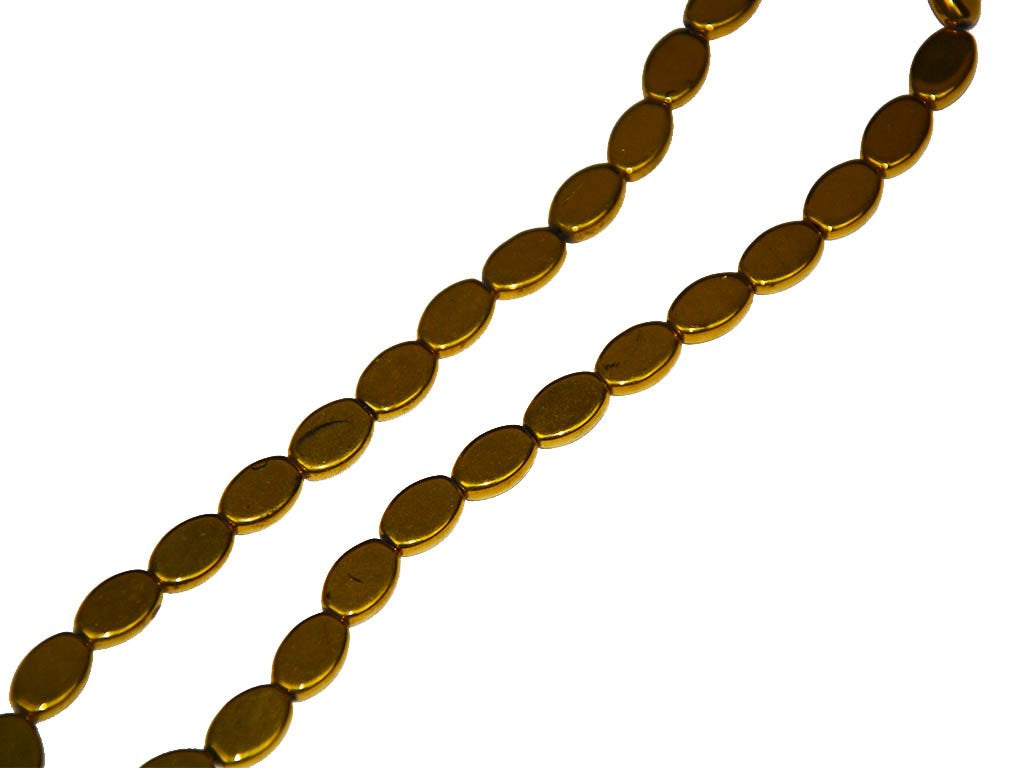 golden-flat-oval-glass-beads