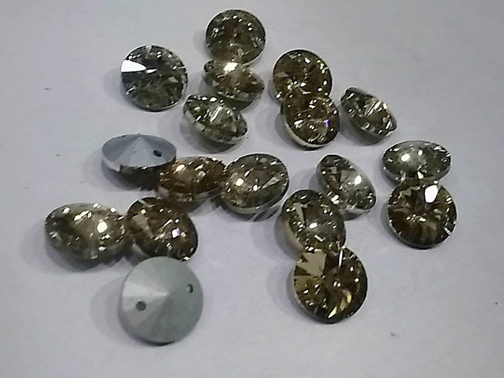 golden-transparent-circular-glass-stones-with-pointed-back-10-mm