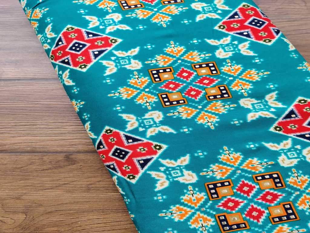 green-abstract-foil-printed-premium-rayon-fabric