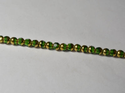 green-golden-designer-circular-glass-beads-8-mm