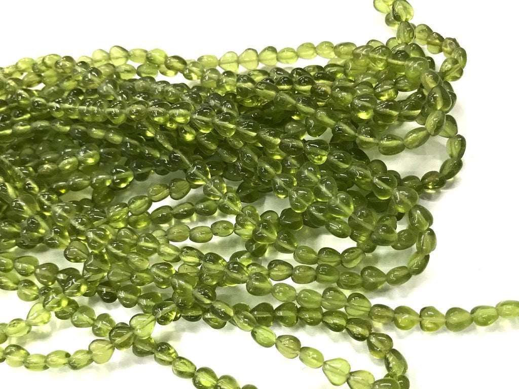 green-heart-pressed-glass-beads