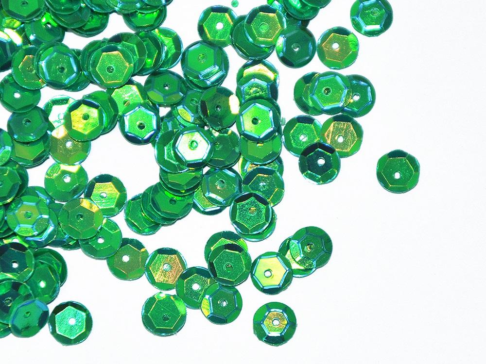 Green Metallic Round Circular Plastic Sequins