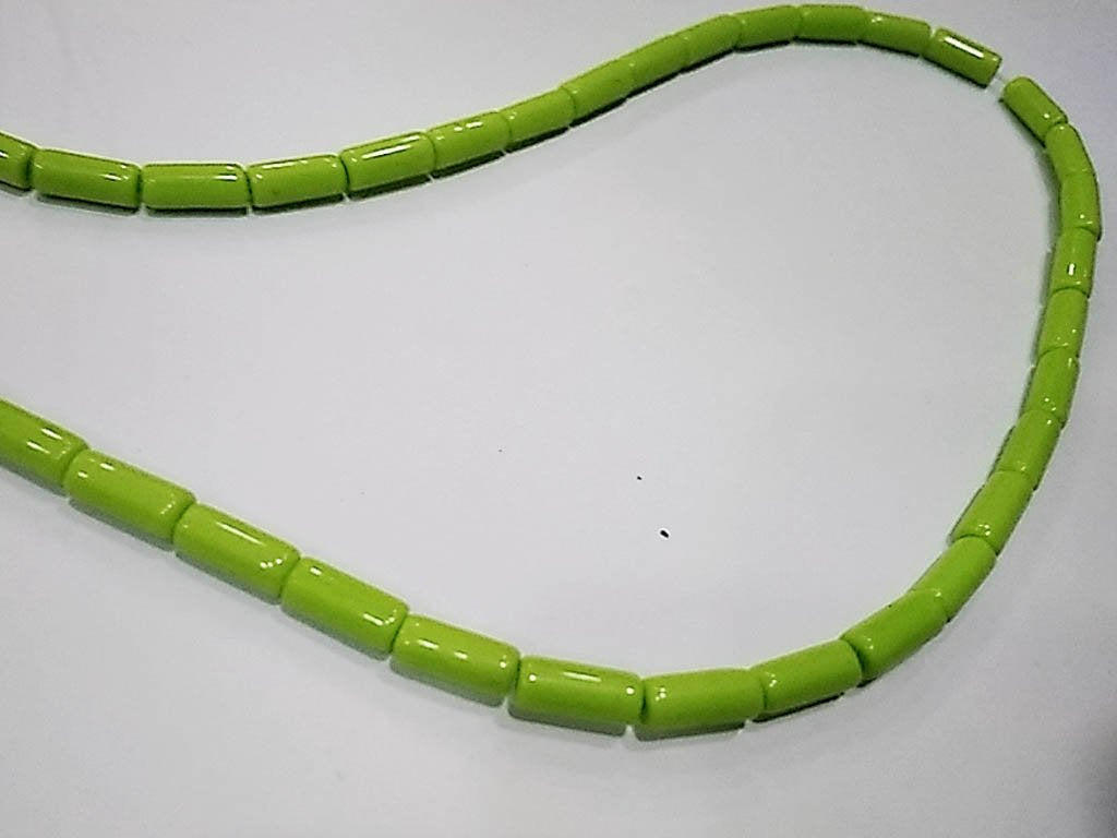 green-opaque-lustre-pipe-pressed-glass-beads-4x10-mm