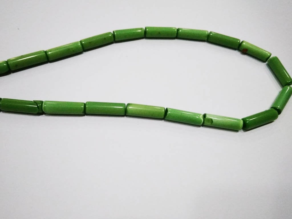 green-opaque-pipe-pressed-glass-beads-6x18-mm