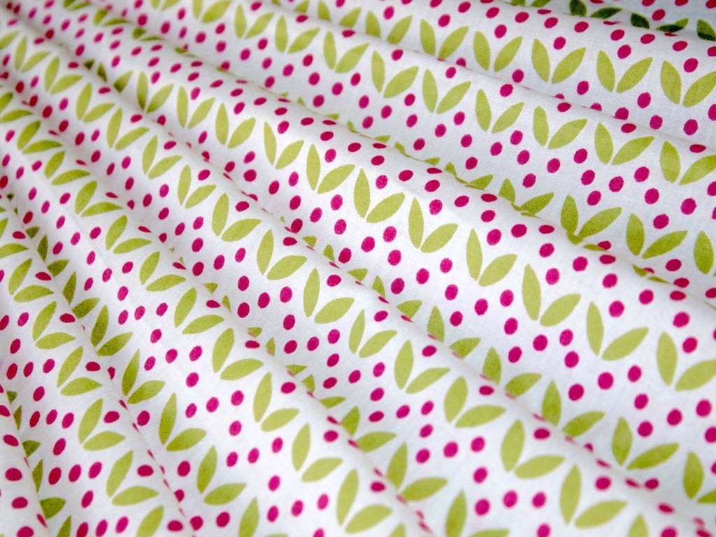 green-pink-polka-dots-cotton-fabric