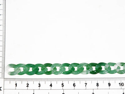 green-white-circular-acrylic-chains
