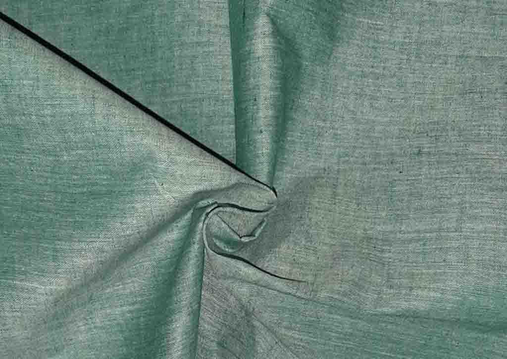 green-colour-plain-textured-handloom-cotton-fabric